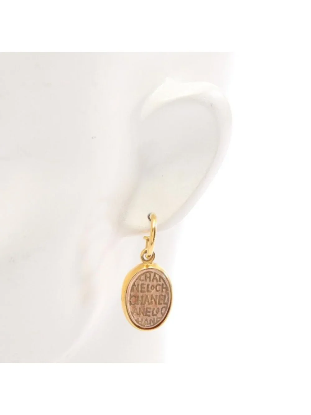Chanel Earrings Gripoix Logo